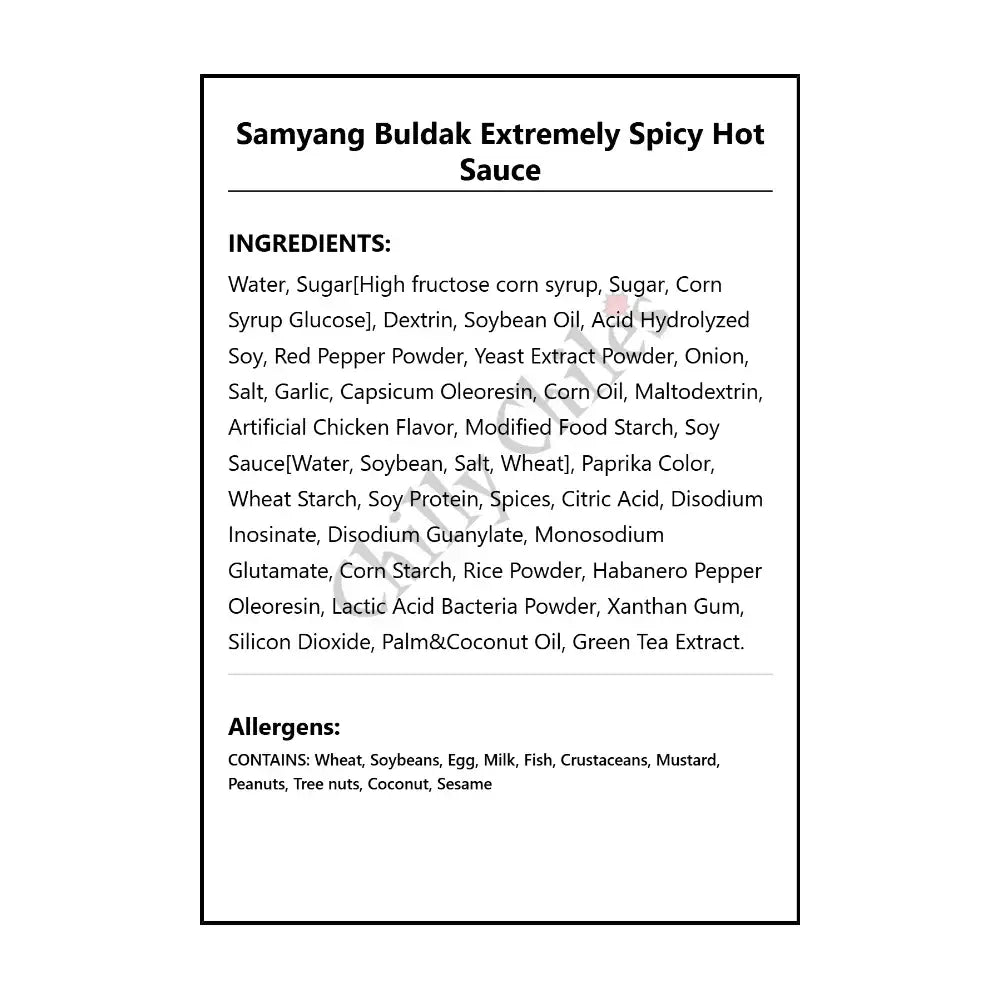 Samyang Buldak Extremely Spicy Hot Sauce - Hot Sauce