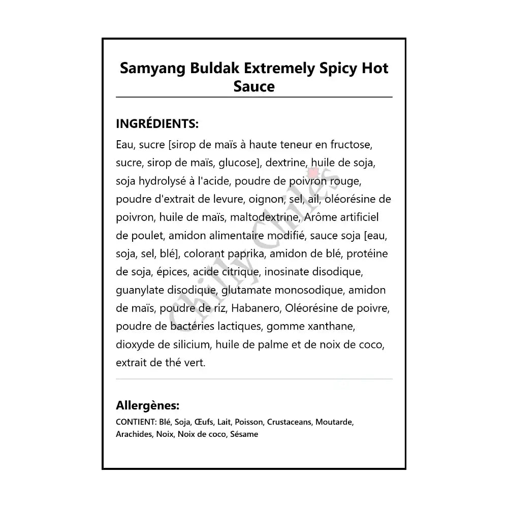 Samyang Buldak Extremely Spicy Hot Sauce - Hot Sauce