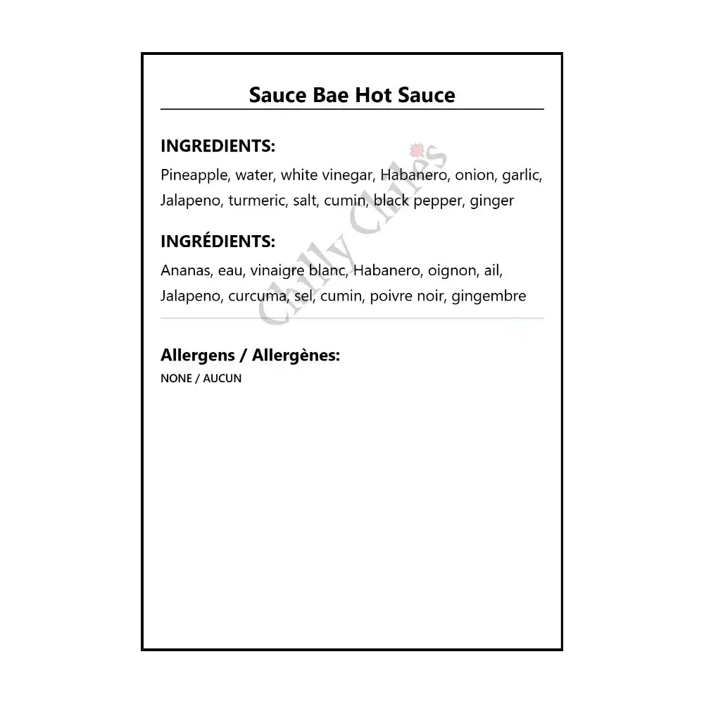 Sauce Bae Hot Sauce - Hot Sauce