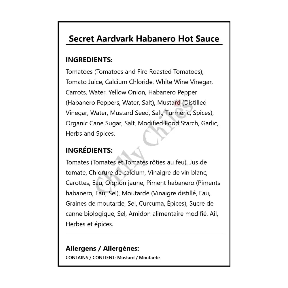 Secret Aardvark Habanero Hot Sauce - Hot Sauce