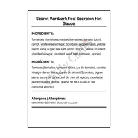 Secret Aardvark Red Scorpion Hot Sauce - Hot Sauce