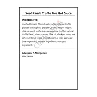 Seed Ranch Truffle Fire Hot Sauce - Hot Sauce
