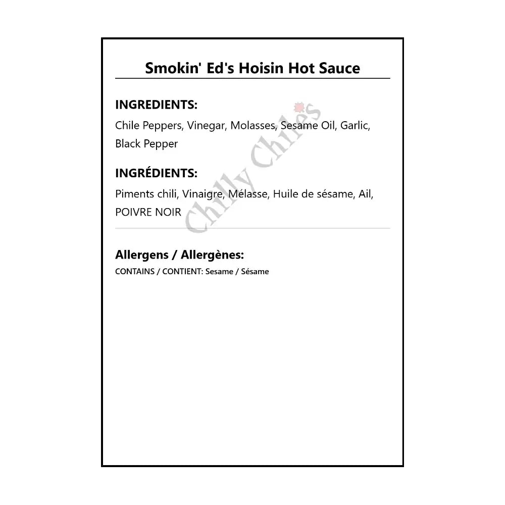Smokin’ Ed’s Hoisin Hot Sauce - Hot Sauce