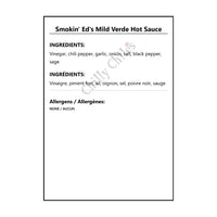 Smokin’ Ed’s Mild Verde Hot Sauce - Hot Sauce