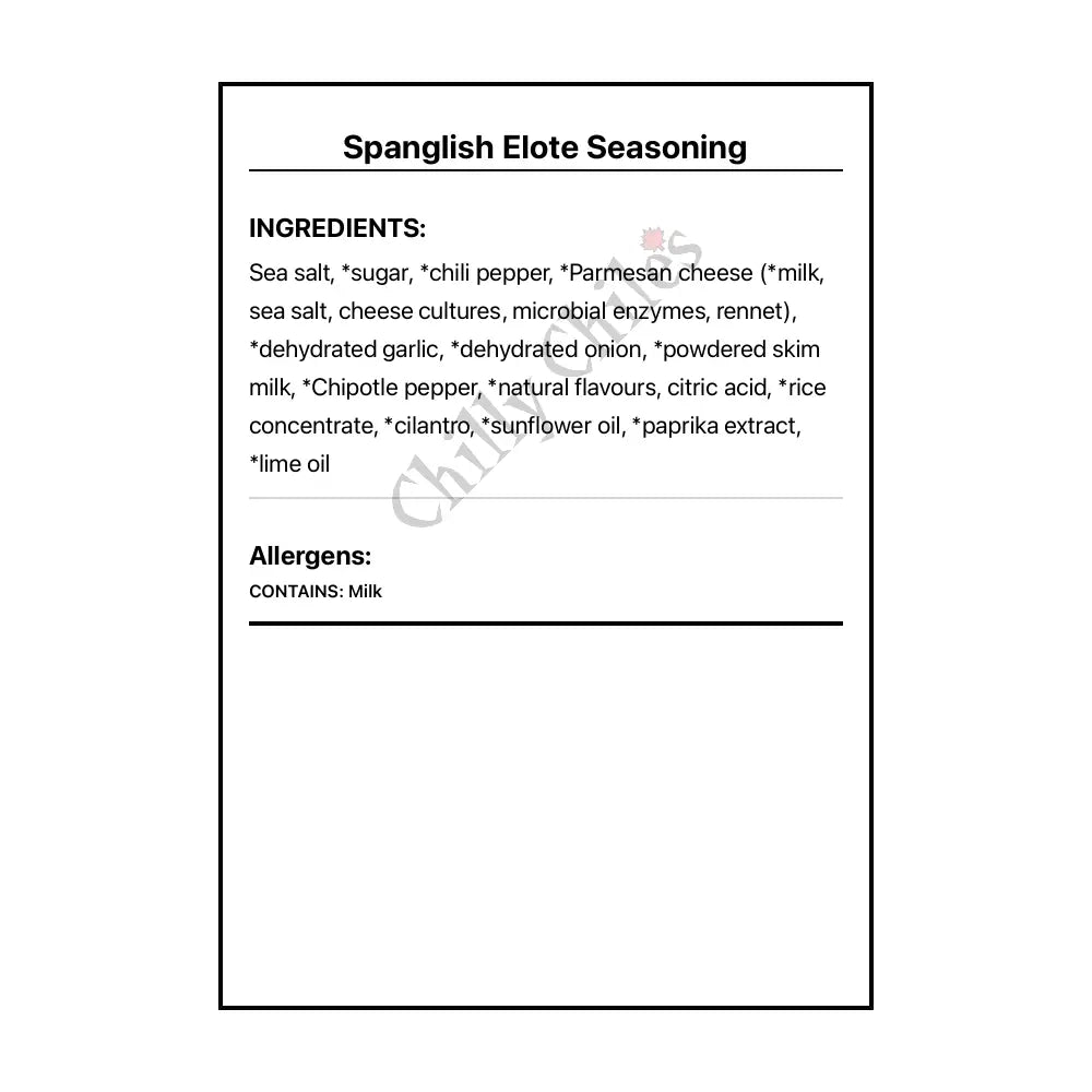 Spanglish Elote Seasoning - Spice/Peppers