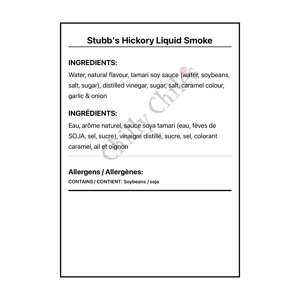 Stubb’s Hickory Liquid Smoke - Marinade