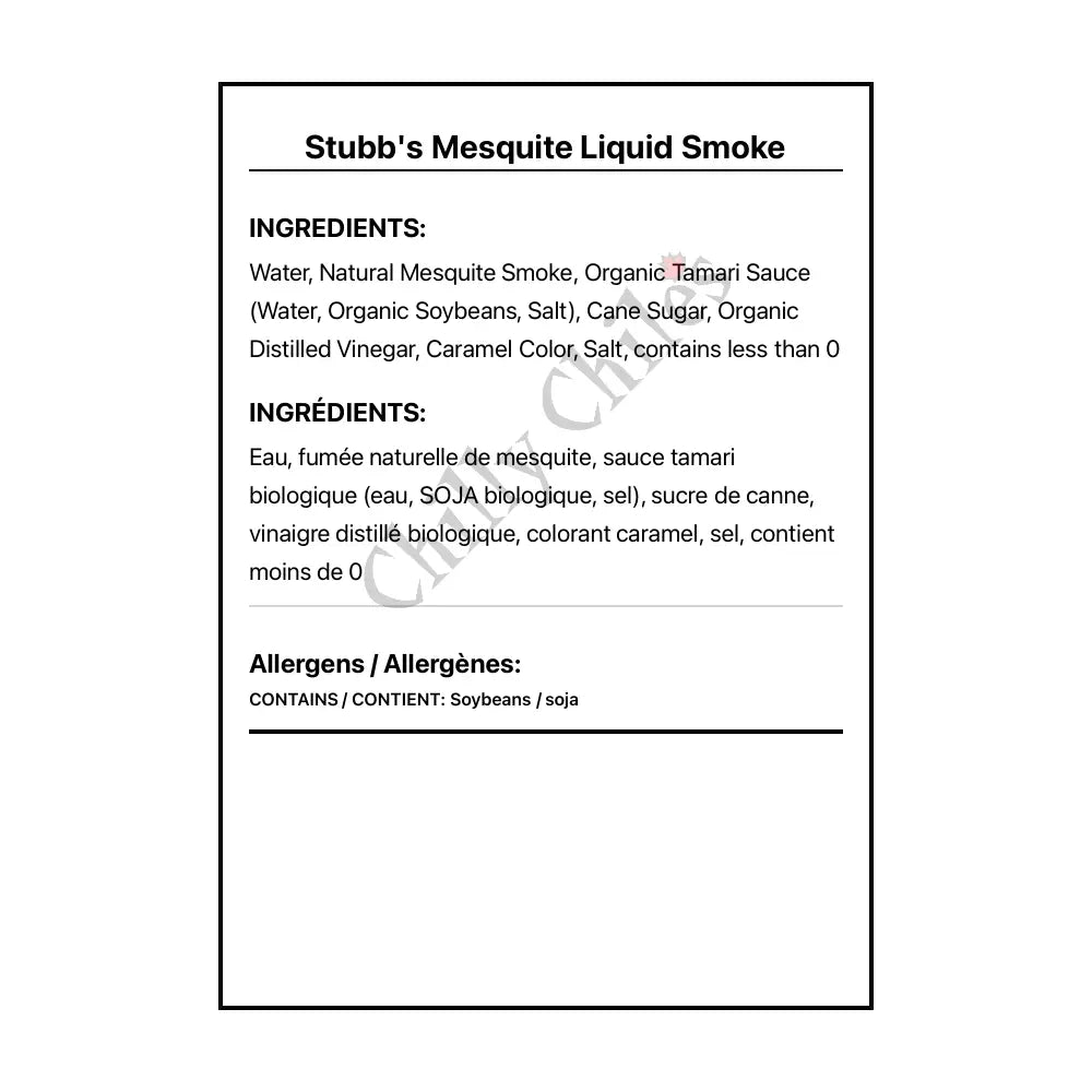 Stubb’s Mesquite Liquid Smoke - Marinade