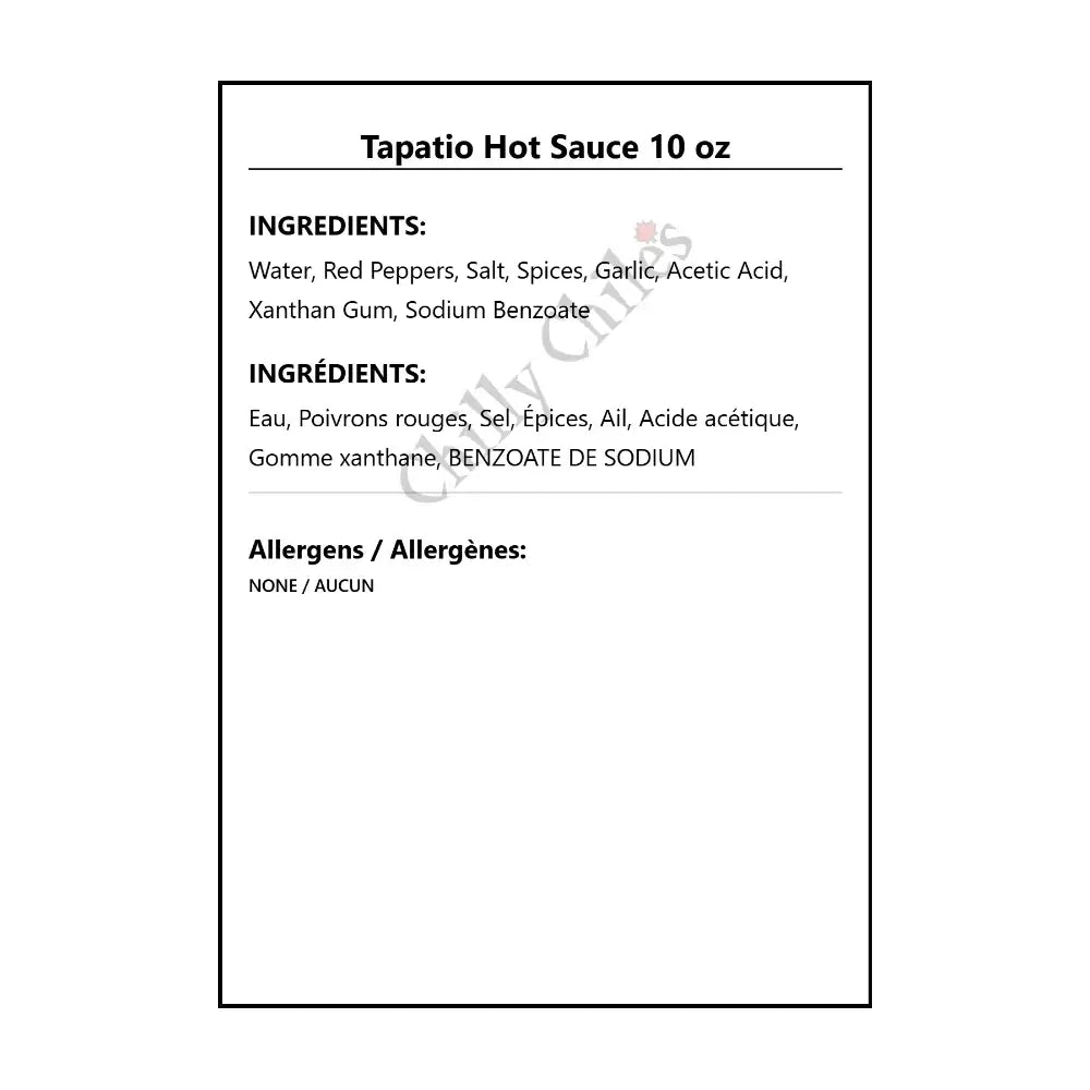 Tapatio Hot Sauce 10 oz - Hot Sauce