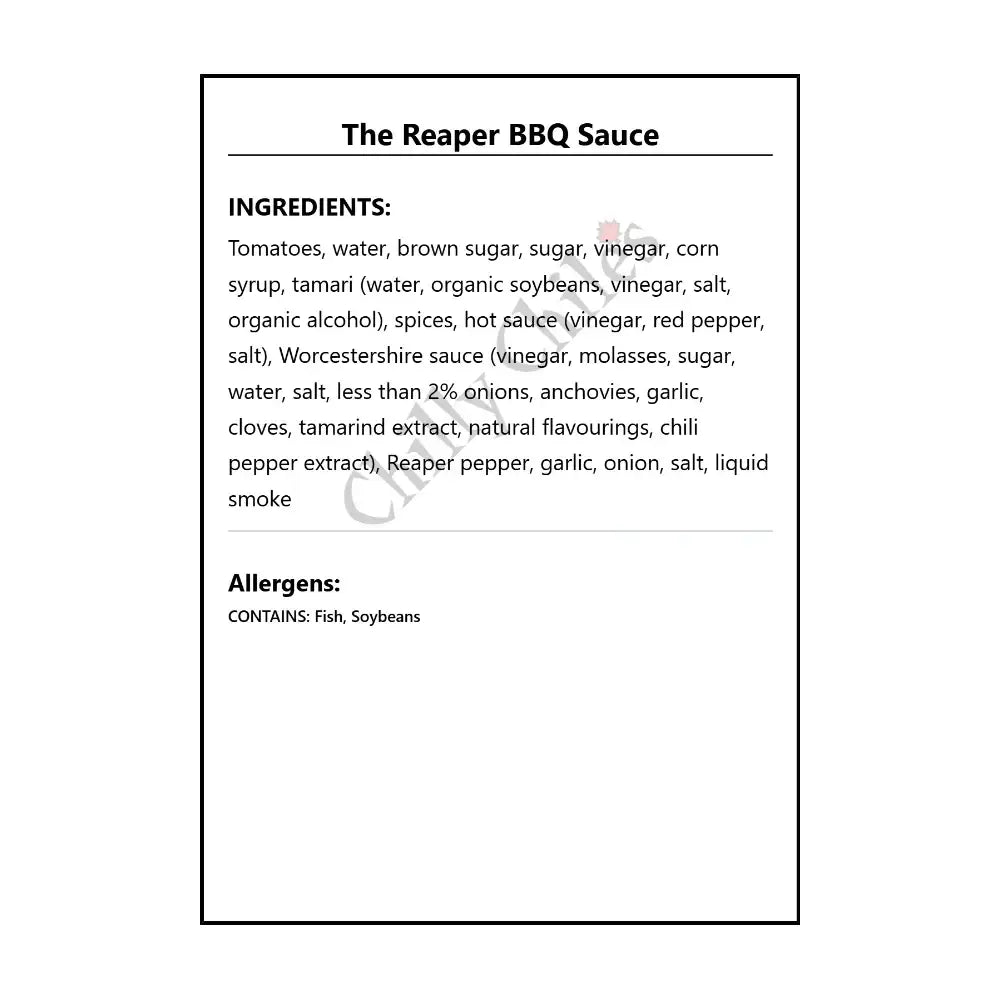 The Reaper BBQ Sauce - BBQ Sauce