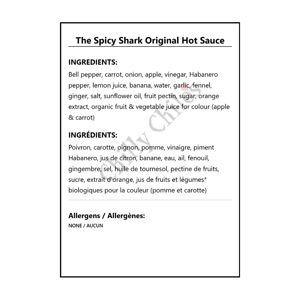 The Spicy Shark Original Hot Sauce - Hot Sauce