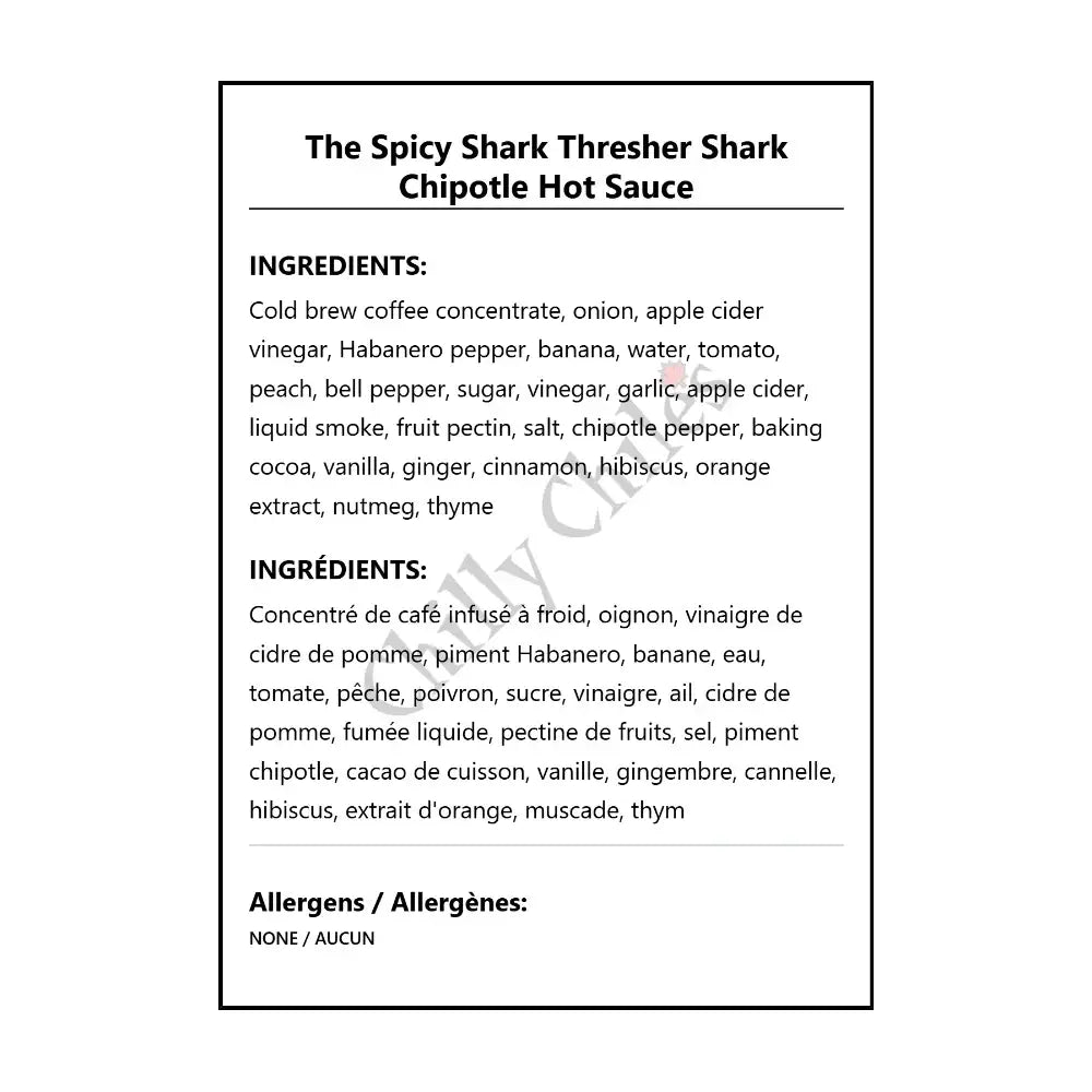 The Spicy Shark Thresher Shark Chipotle Hot Sauce - Hot Sauce