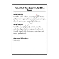 Trailer Park Boys Green Bastard Hot Sauce - Hot Sauce