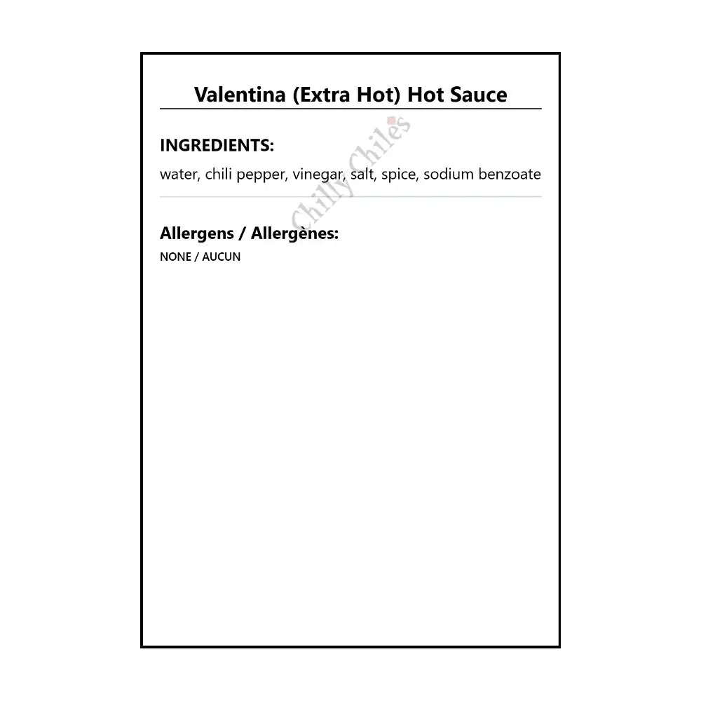 Valentina (Extra Hot) Hot Sauce - Hot Sauce