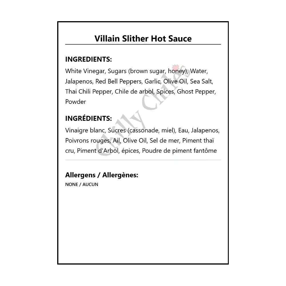 Villain Slither Hot Sauce - Hot Sauce