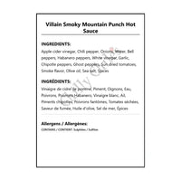 Villain Smoky Mountain Punch Hot Sauce - Hot Sauce