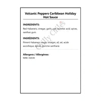 Volcanic Peppers Caribbean Holiday Hot Sauce - Hot Sauce