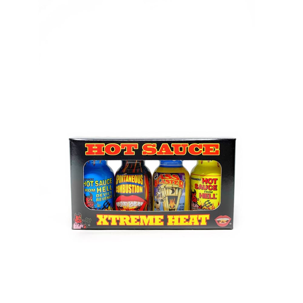 Xtreme Heat 4 Mini Bottles Hot Sauce